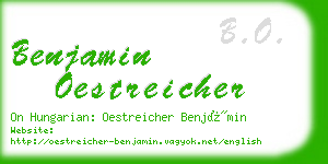 benjamin oestreicher business card